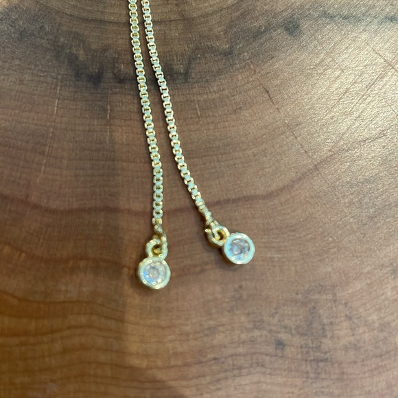 Gelmet gold filled adjustable slide bracelet with white stone - Picture 4 of 5